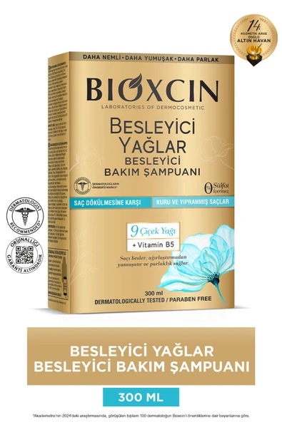 Bioxcin Besleyici Yağlar Kuru Ve Yıpranmış Saçlar Için Şampuan 300 Ml-