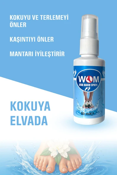 Wom DENTAL Ayak Kokusu Giderici Sprey, Mantar Engelleyici Sprey