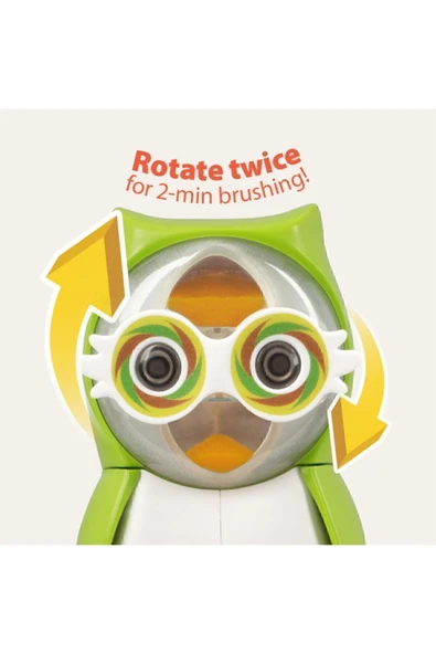 Flipper Rocs Flipper Baykuş Zamanlayıcılı ( 1 Dakika ) Hijyenik Diş Fırçası Kabı - 2