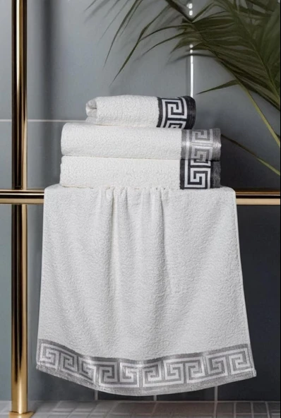 4lü Grek Desen Banyo Seti - 5