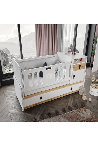 Afilli Rose Büyüyen Bebek Odası Takımı Safir Meşe Beyaz - 3