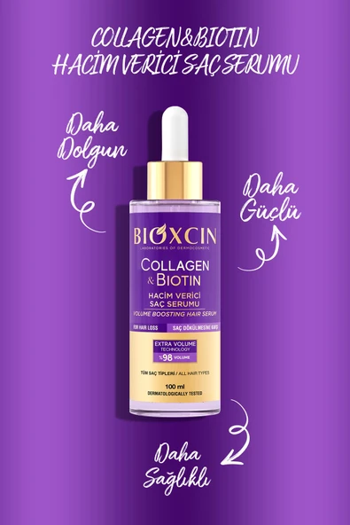 Bioxcin Collagen & Biotin Ekstra Hacim Serumu 100 Ml - Kolajen Biotin İnce Seyrek Saçlar - 4