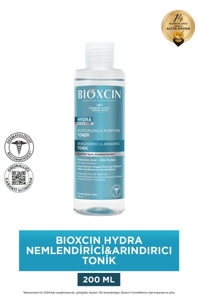 Bioxcin Hydra Kuru Ve Hassas Ciltler İçin Nemlendirici Arındırıcı Tonik 200 Ml - Hyalüronik Asit, Aloe Vera