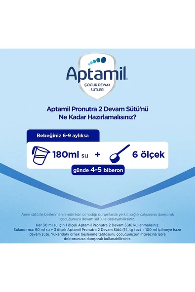 Aptamil 2 Prebiyotikli Devam Sütü 350 Gr - 7
