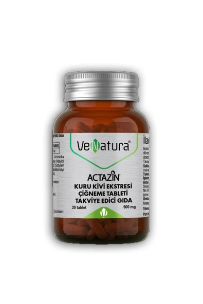 VeNatura Actazin Kuru Kivi Ektresi 30 Çiğneme Tableti