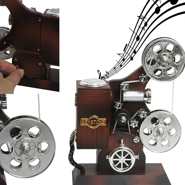 Film Makinesi Görünümlü Müzik Kutusu - 2