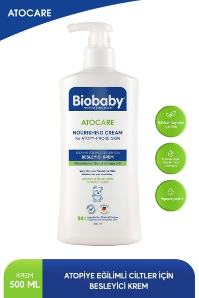 Biobaby Besleyici Krem 500 Ml - Seramid Prebiyotik Omega 3 - 6 Yulaf Unu