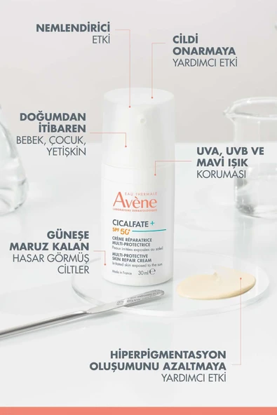 Avene Cicalfate+ Hassas ve Yıpranmış Ciltler için Yüksek Koruyucu İçeren Cilt Onarıcı Krem SPF50+ 30 ml - 4