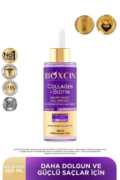 Bioxcin Collagen & Biotin Ekstra Hacim Serumu 100 Ml - Kolajen Biotin İnce Seyrek Saçlar - 2