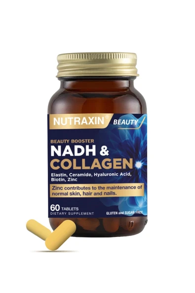Nutraxin Nadh Collagen 60 Tablet Tip1 Tip3 Hyaluronik Asit, Elastin, Seramid, Resveratrol Glutatyon - Resim 3