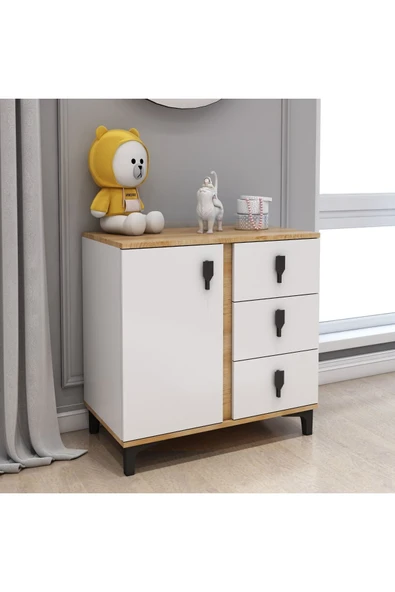 Afilli Rose Bebek Odası Takımı Meşe Beyaz - 6