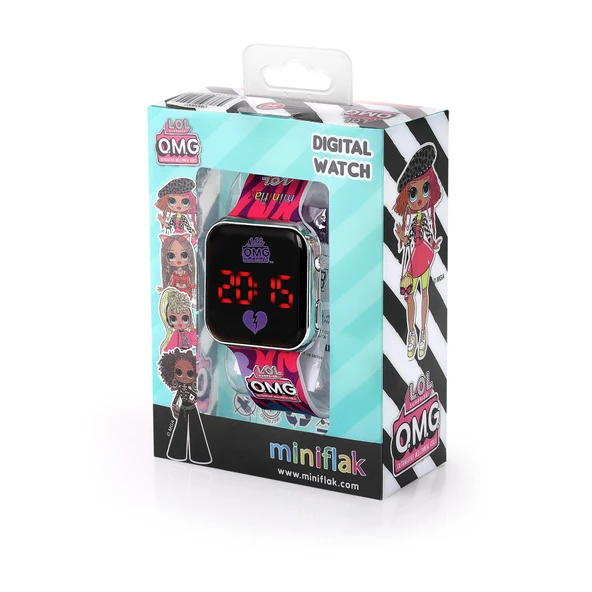 Miniflak LOL Surprise! OMG Lisanslı OMG8001 Mor Square Led Çocuk Saati - Resim 3