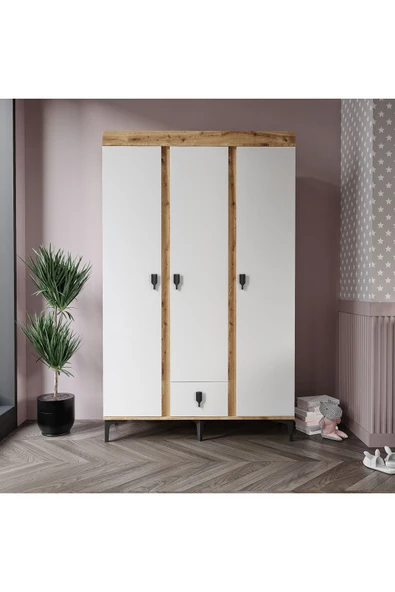 Afilli Rose Büyüyen Bebek Odası Takımı Safir Meşe Beyaz - 7