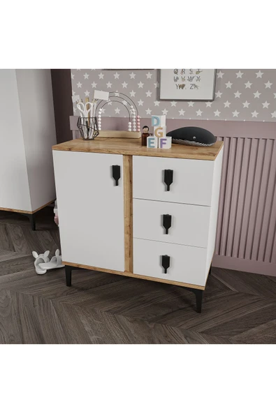 Afilli Rose Büyüyen Bebek Odası Takımı Safir Meşe Beyaz - 8