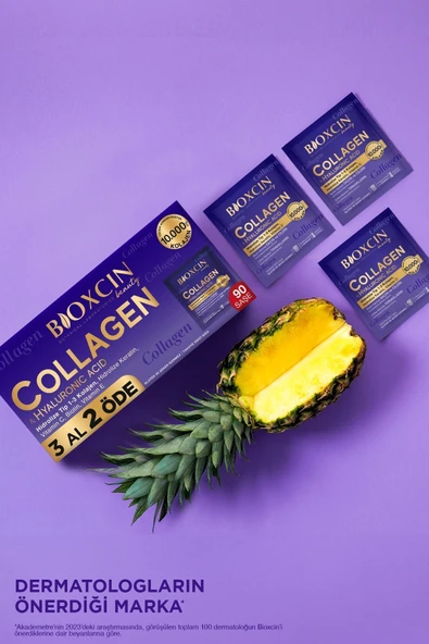 Bioxcin Beauty Collagen Toz Saşe 10.000 Mg 3 Al 2 Öde Tip 1 - Tip 3 Hidrolize Kolajen - Keratin - Resim 4