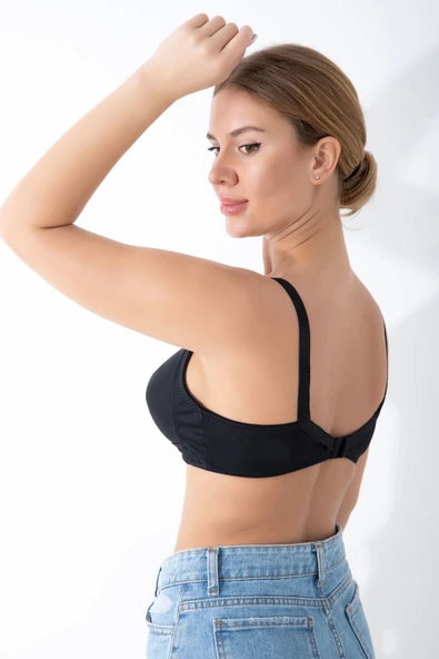 Siyah  Toparlayıcı Sütyen - 502 - 4