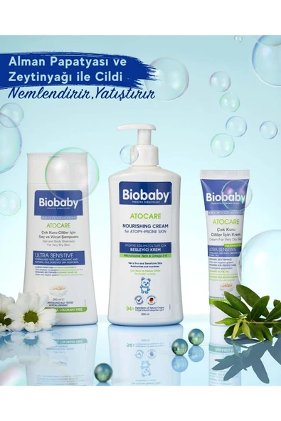 Biobaby Besleyici Krem 500 Ml - Seramid Prebiyotik Omega 3 - 6 Yulaf Unu - 4