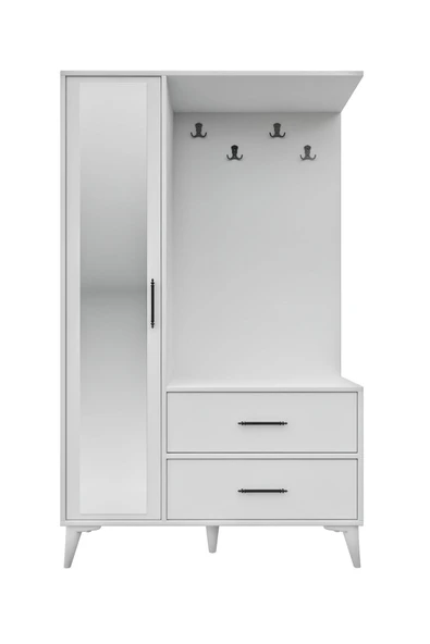 Afilli Oslo Aynalı Portmanto Vestiyer Tamamı Mdf 7 Yıl Garantili - 5