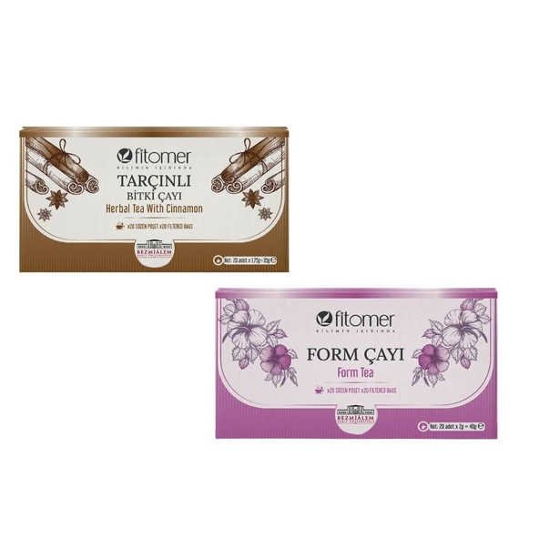 Fitomer Günlük  2'li Çay Seti ( Form ve Tarçınlı 20 li Paket) - 1
