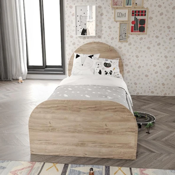 Afilli Ildır Çocuk Odası Takımı 3 Parça Tamamı Mdf Flora Beyaz Aynalı - Resim 7