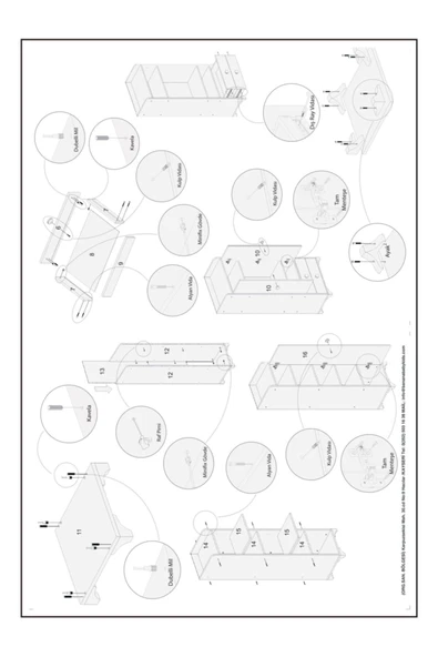 Afilli Bdlp 049 Swing 3 Kapılı 2 Çekmeceli Dolap Beyaz - 4