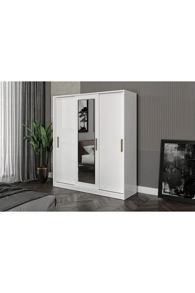 Afilli Blanca Tamamı Mdflam 3 Kapılı Sürgülü Gardrop
