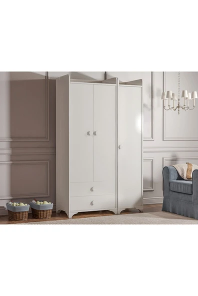 Afilli R 131a Rose Bebek Odası Takımı Beyaz - 5