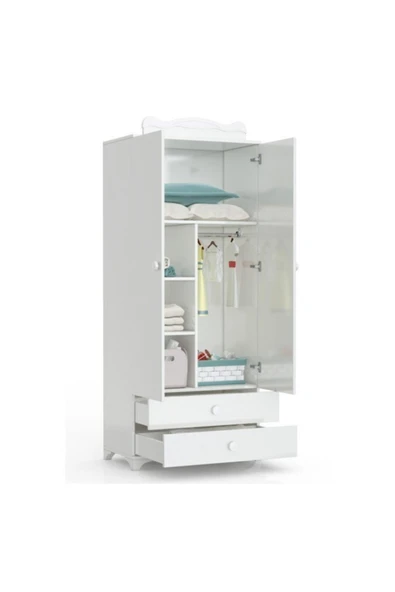 Afilli Bby 970 2 Kapılı Bebek Odası Takımı Beyaz Yeni - 4