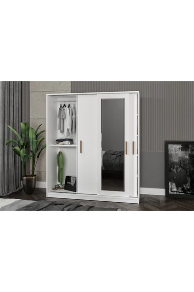 Afilli Blanca Tamamı Mdflam 3 Kapılı Sürgülü Gardrop - 2