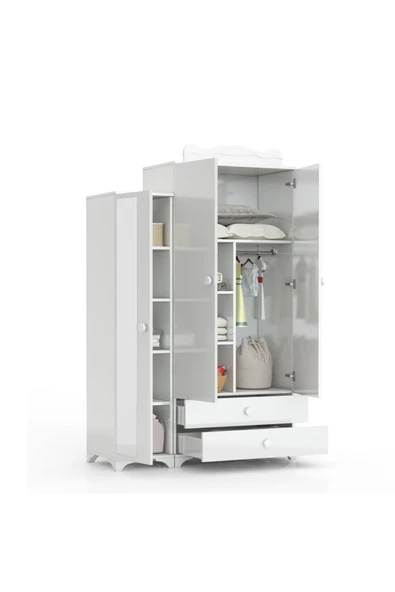 Afilli Bdlp 059 Babysun 3 Kapılı 2 Çekmeceli Dolap Beyaz - 3