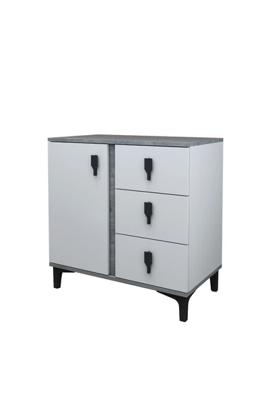 Afilli Rose Kapaklı 3 Çekmeceli Sifonyer Berlin - Resim 3