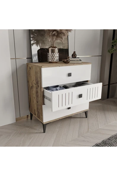 Afilli Arya 3 Çekmeceli Tamamı MDF Şifonyer - 3