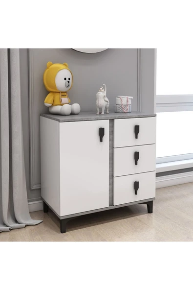 Afilli Rose Bebek Odası Takımı Berlin Beyaz - 5