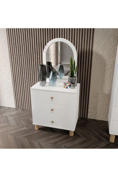 Afilli Bohem Çocuk Odası Takımı Beyaz Tamamı Mdf ( 4 Parça ) - 8