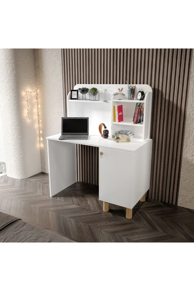 Afilli Bohem Çocuk Odası Takımı Beyaz Tamamı Mdf ( 4 Parça ) - 3