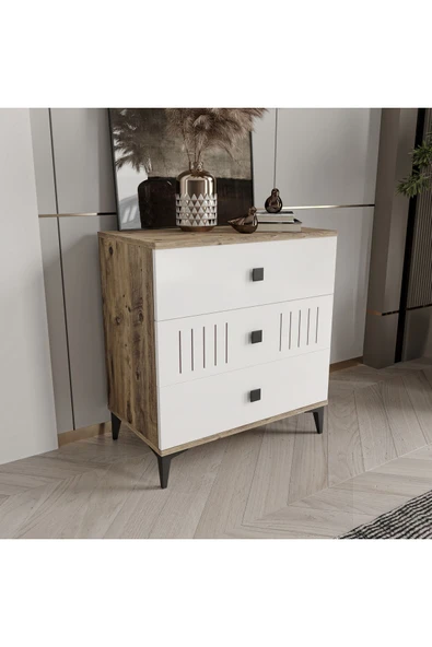 Afilli Arya 3 Çekmeceli Tamamı MDF Şifonyer