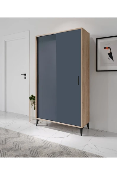 Afilli Freya Portmanto Sürgülü Tamamı Mdf Flora Antrasit