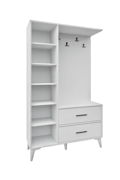 Afilli Oslo Aynalı Portmanto Vestiyer Tamamı Mdf 7 Yıl Garantili - 6