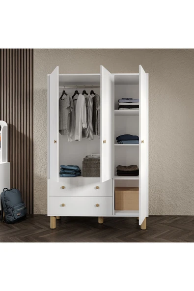 Afilli Bohem Çocuk Odası Takımı Beyaz Tamamı Mdf ( 4 Parça ) - 4