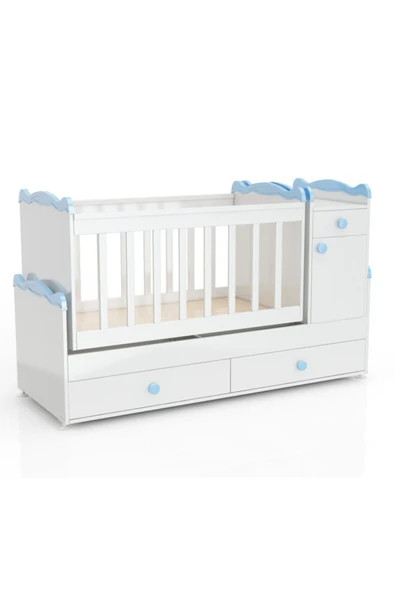 Afilli Bby970 Babysun Luks Bebek Odası Takımı 2 Kapılı Mavi - 3