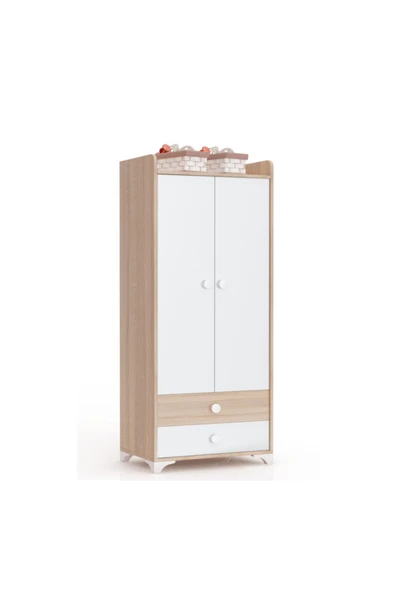 Afilli Swing 2 Kapılı 2 Çekmeceli Dolap Somon - 2