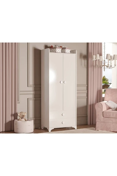 Afilli Bdlp 048 Swing 2 Kapılı 2 Çekmeceli Dolap Beyaz Bdlp048beyaz Bebek