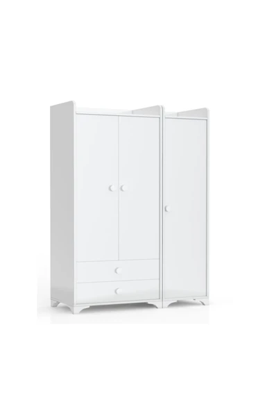 Afilli Bdlp 049 Swing 3 Kapılı 2 Çekmeceli Dolap Beyaz - 3