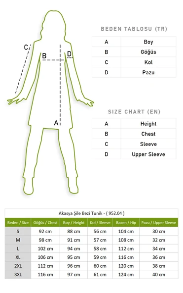 Akasya Şile Bezi Yazlık Tunik Gri Gri XL Gri - Resim 5