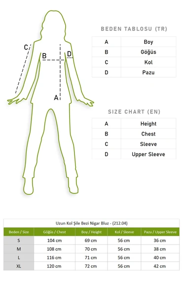 Uzun Kol Şile Bezi Nigar Yazlık Bluz Beyaz Byz M Beyaz - Resim 7