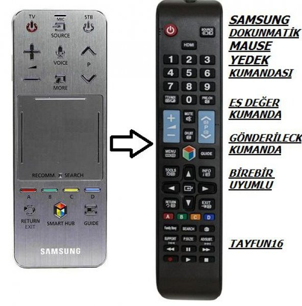 SAMSUNG DOKUNMATİK AKILLI SMART AA59-00759A-YEDEK KUMANDASI