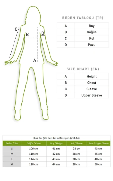 Kısa Kol Şile Bezi Latin Yazlık Büstiyer Beyaz Byz XL Beyaz - Resim 5