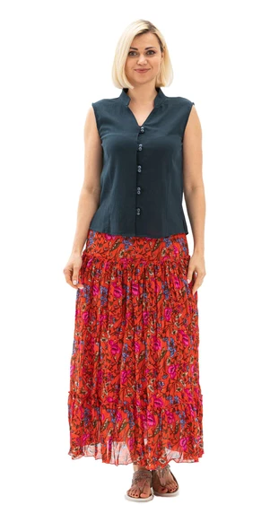 Kolsuz Şile Bezi Arzu Yazlık Bluz Petrol Ptrl 3XL Petrol - Resim 6