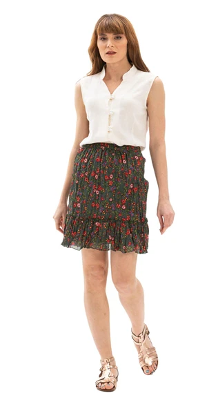 Kolsuz Şile Bezi Arzu Yazlık Bluz Krem Krm L Krem - Resim 6