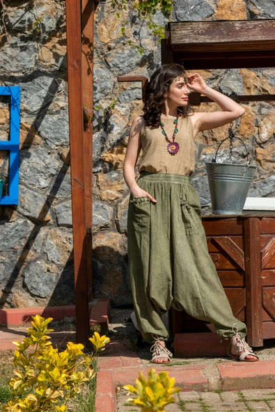 Kolsuz Poplin Zeyno Yazlık Bluz Toprak Tprk S Toprak ürün görseli